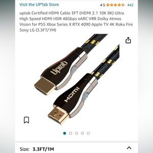 Certified HDMI Cable 3ft